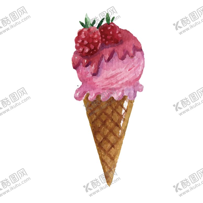 编号：56409605150943407543【酷图网】源文件下载-手绘矢量冰激凌插画图片