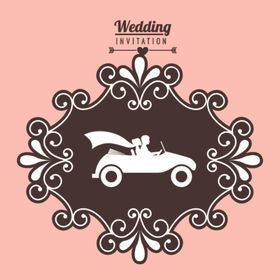 情侣卡通小人心形设计背景爱心