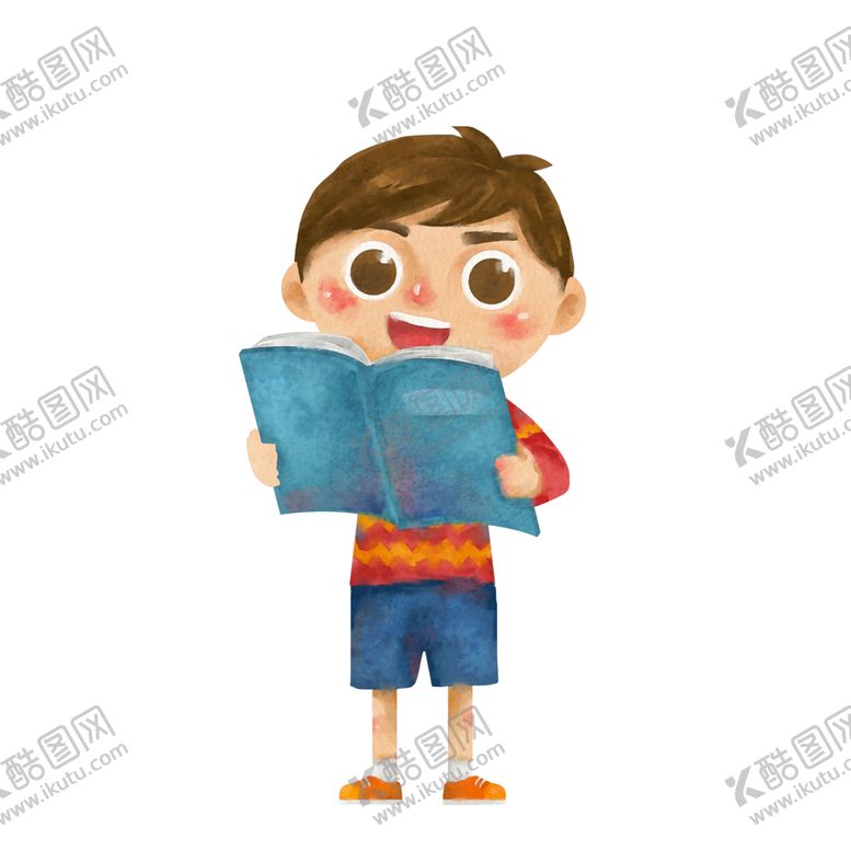 编号：41440809190450287788【酷图网】源文件下载-儿童读书阅读插画卡通背景素材