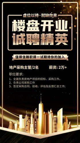 招聘海报人才加盟启示单页