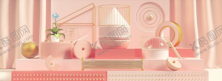 编号：40230704042339224947【酷图网】源文件下载-赛博舞台科技展台C4D场