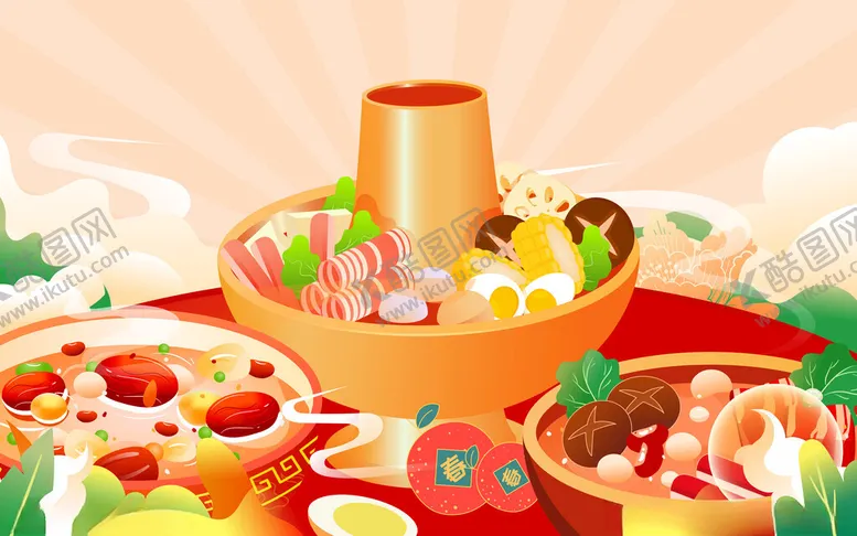 编号：63421204272145386115【酷图网】源文件下载-丰盛的除夕年夜饭
