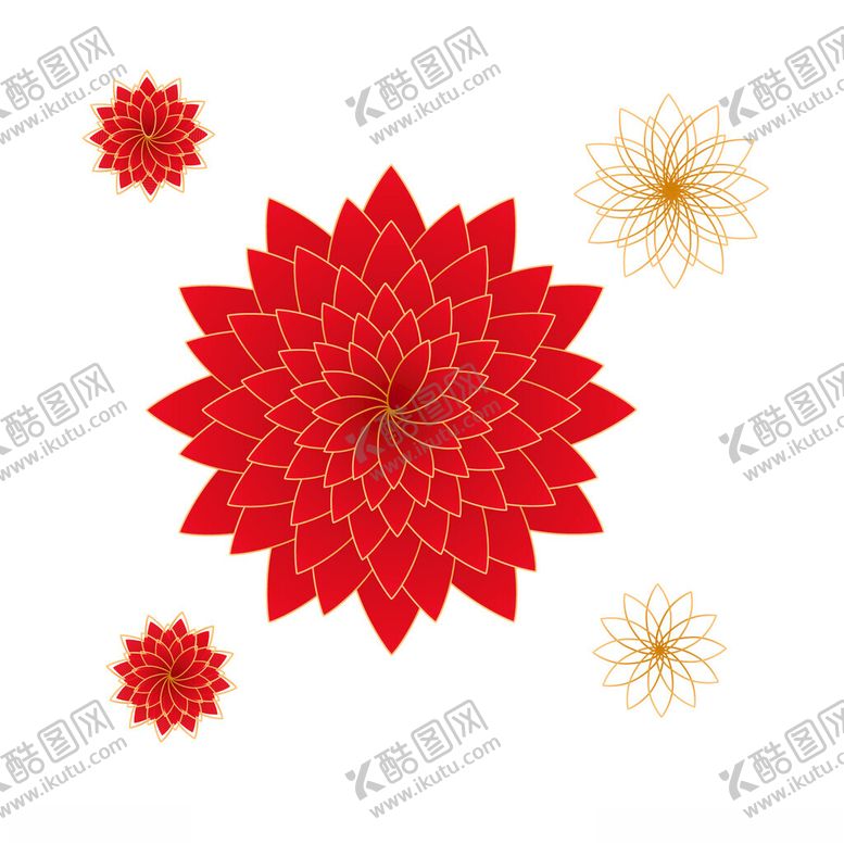 编号：80721903011207586956【酷图网】源文件下载-新春梅花朵喜庆元素