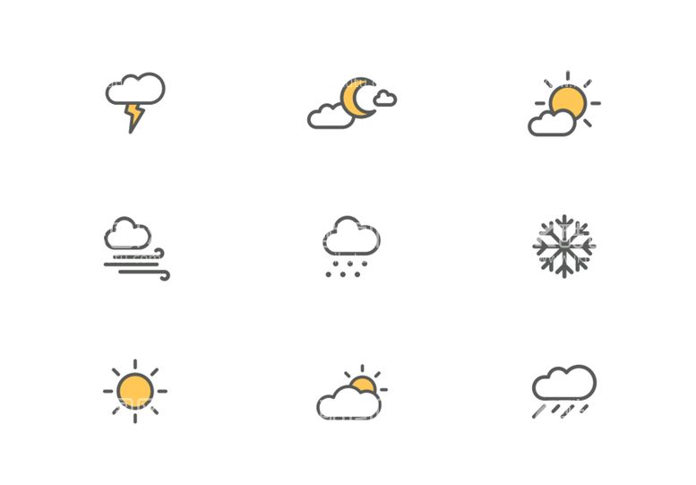 编号：40406212211641473117【酷图网】源文件下载-天气图标