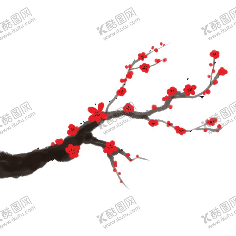 编号：49997106152219349600【酷图网】源文件下载-中国风水墨梅