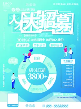 招聘海报宣传校园企业