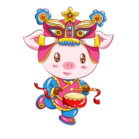 卡通猪喜庆猪
