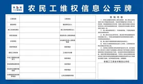 农民工维权信息公示牌