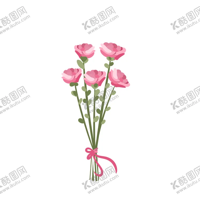 编号：47176701202158267106【酷图网】源文件下载-玫瑰花束浪漫手绘