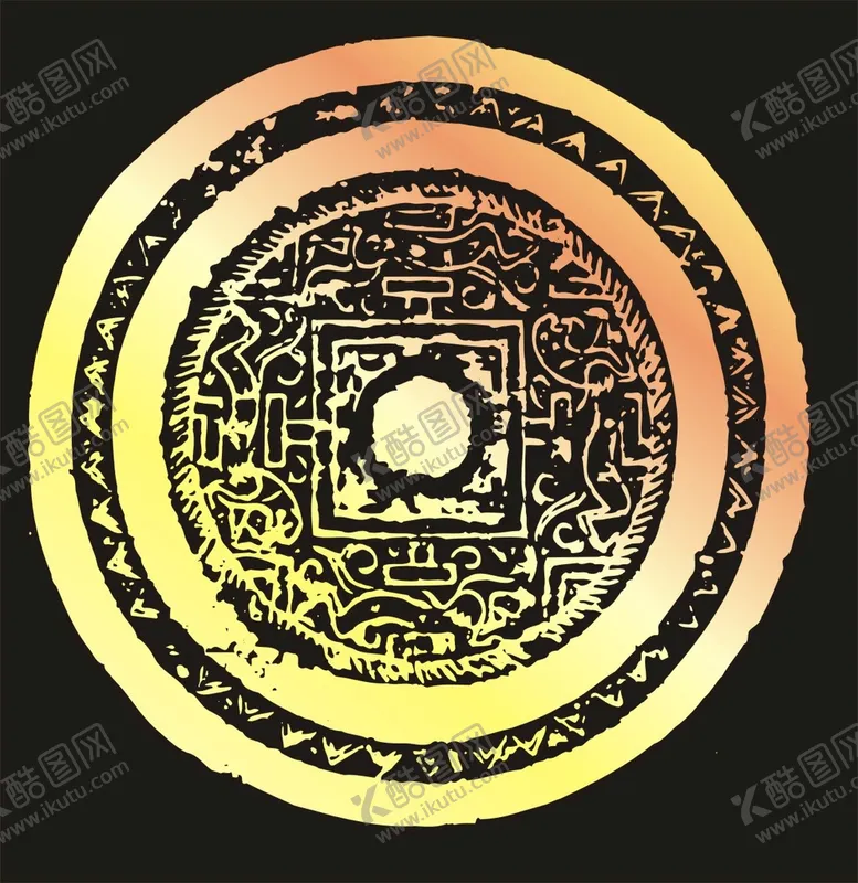 编号：66704101310034462358【酷图网】源文件下载-圆形传统花纹 