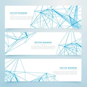 科技风几何线条横幅设计