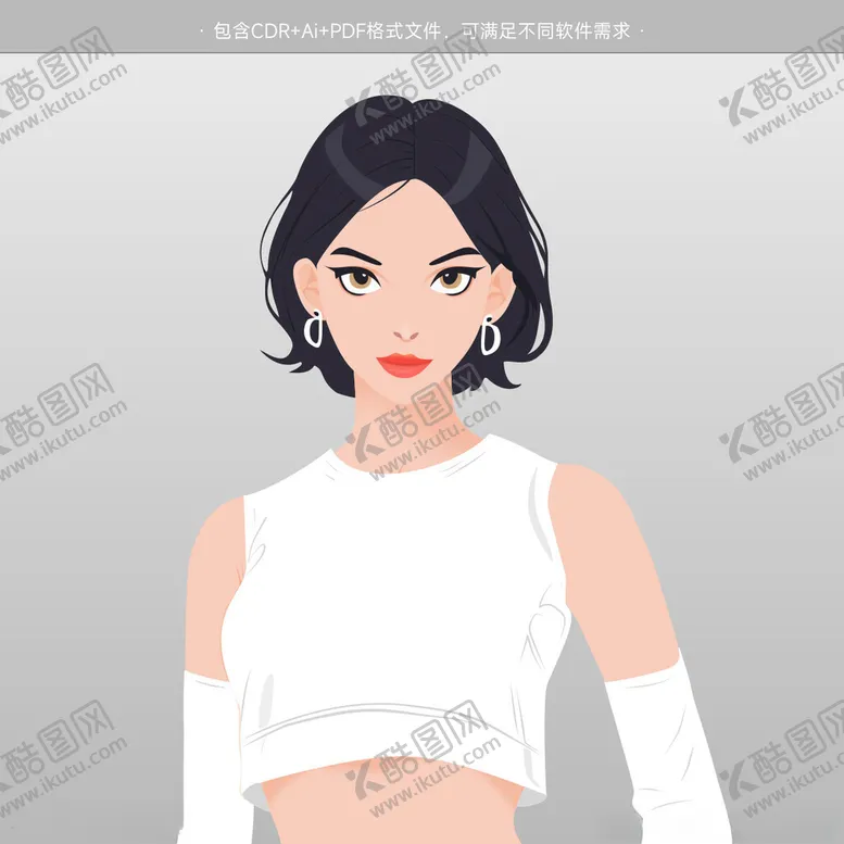 编号：98869601311241503270【酷图网】源文件下载-时尚卡通女孩