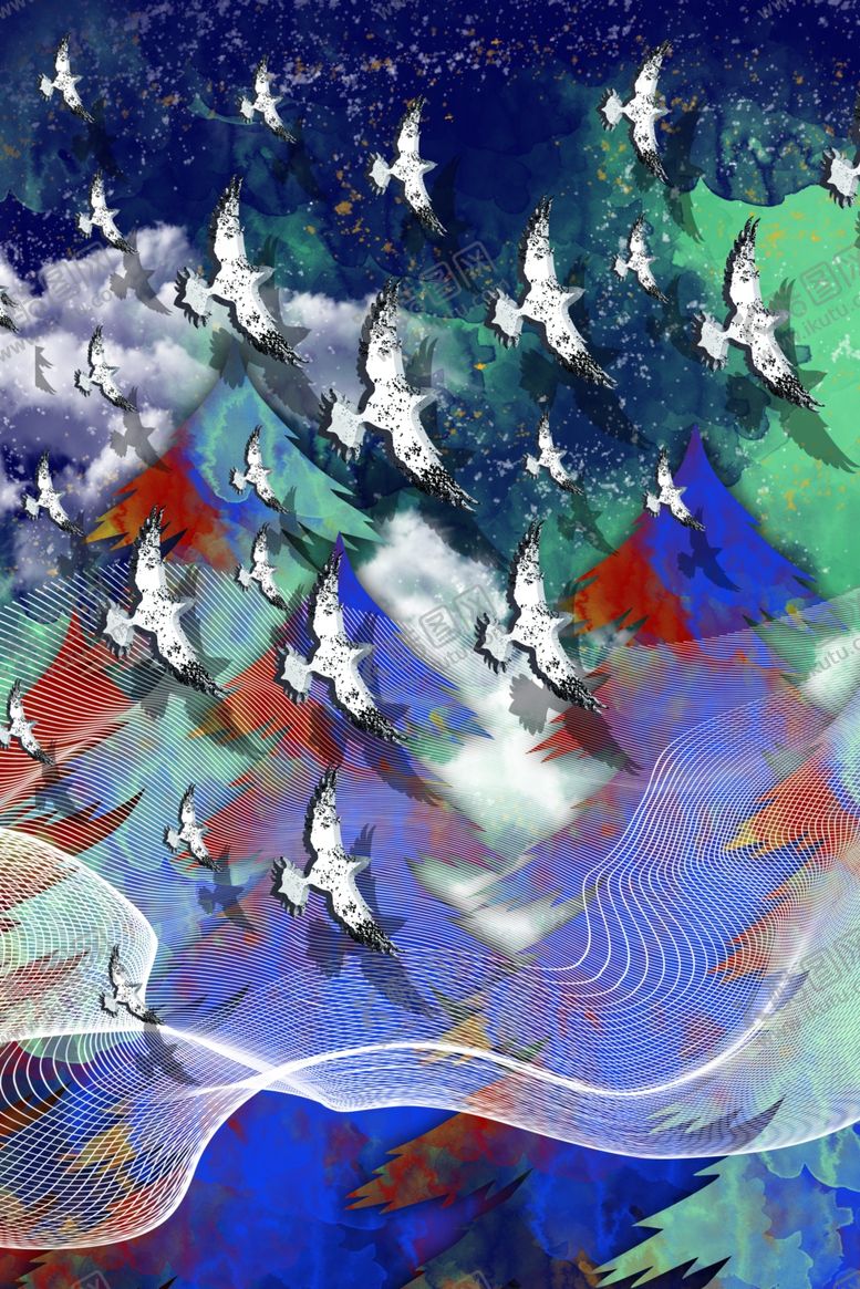 编号：64057909151535109252【酷图网】源文件下载-抽象装饰画