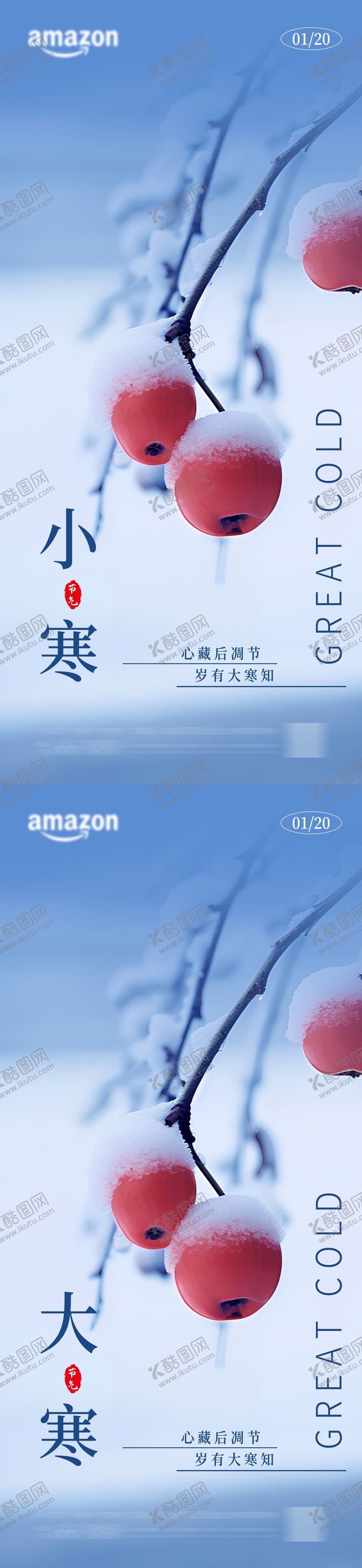 编号：20726701041053014560【酷图网】源文件下载-小寒大寒节气海报