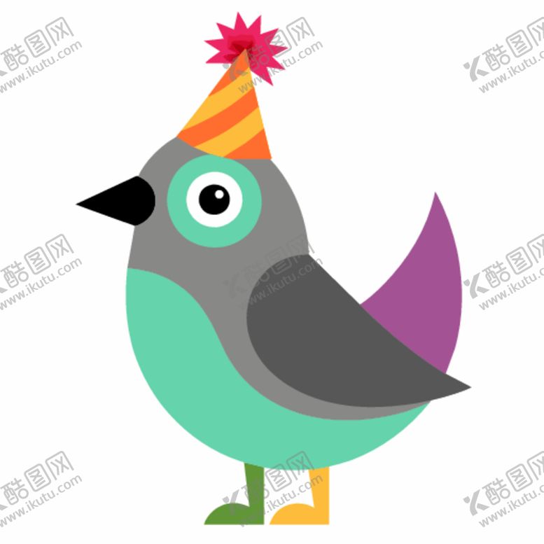编号：66850112222240416544【酷图网】源文件下载-简洁的彩色节日素材灰喜鹊
