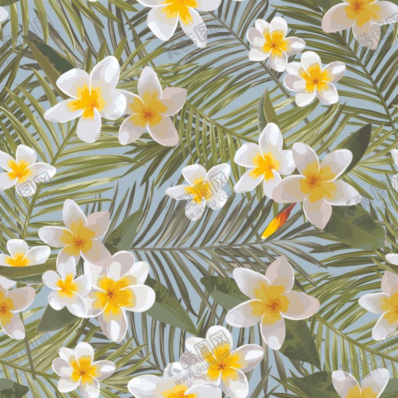 编号：47150610181720052938【酷图网】源文件下载-热带植物创意设计图案