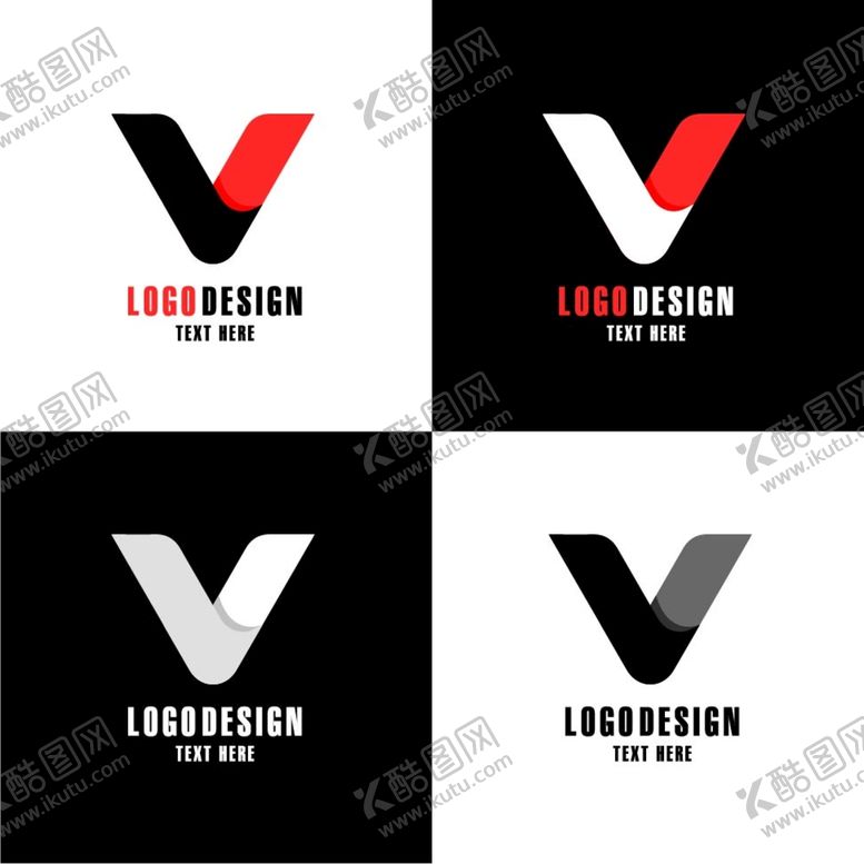 编号：53718610090759194825【酷图网】源文件下载-字母标 logo 标志V