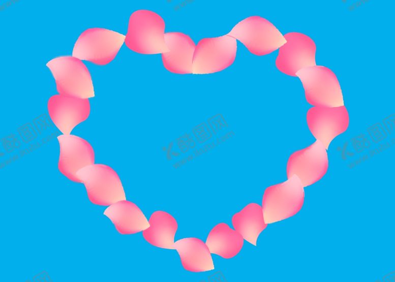 编号：22040310090909361791【酷图网】源文件下载-七夕情人节手绘爱心粉色玫瑰边框