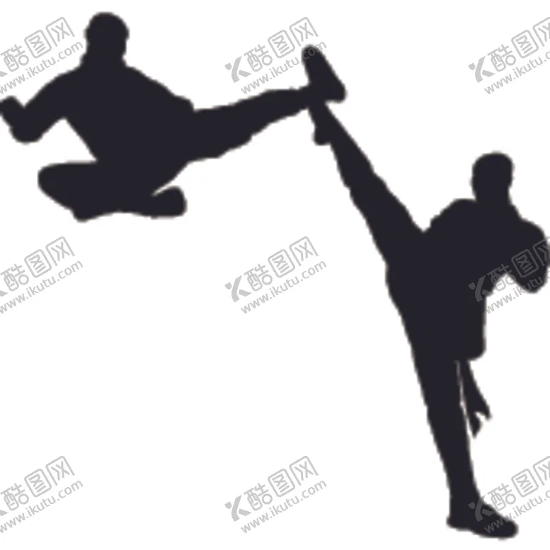 编号：12910604190400466089【酷图网】源文件下载-武术格斗剪影