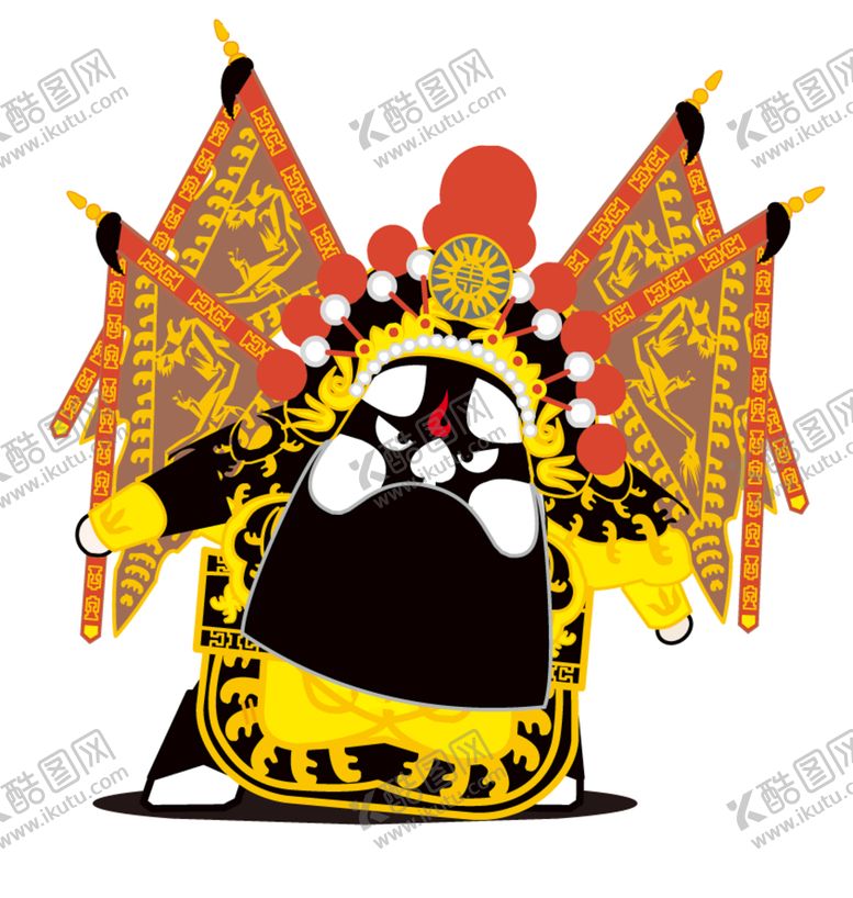 编号：17580909302307246175【酷图网】源文件下载-京剧卡通人物