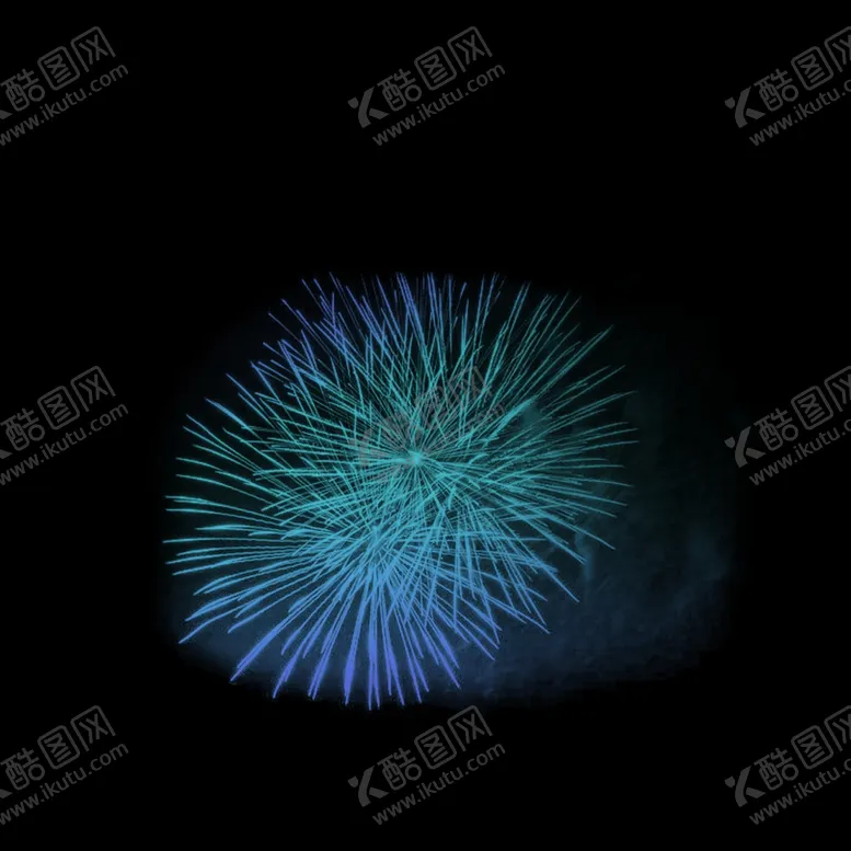 蓝色烟花焰火背景矢量新年