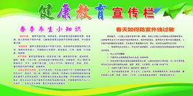 健康教育展板春季养生知识宣传宣传栏