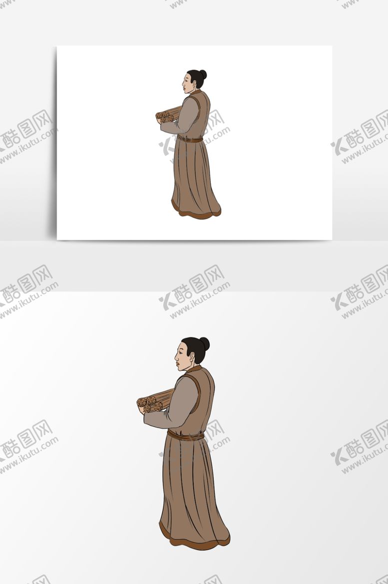 编号：57849507051215431704【酷图网】源文件下载-淡彩国画人物