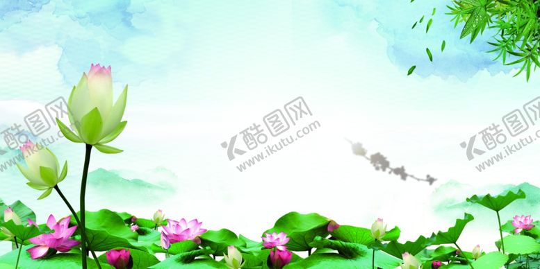 编号：66711512211840089078【酷图网】源文件下载-荷花背景