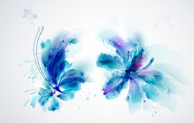 水光蓝色印花矢量图