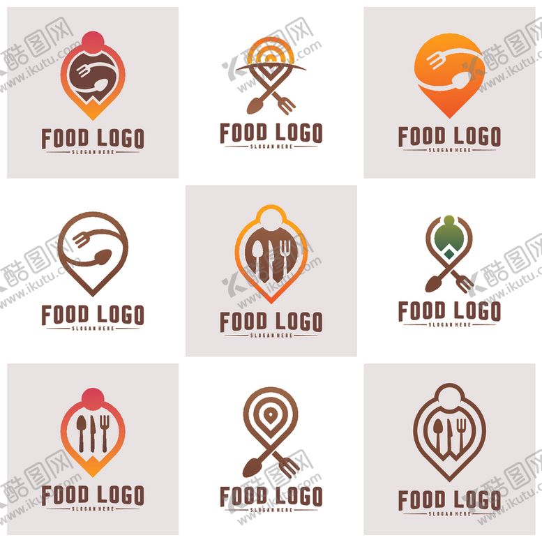 编号：27063004072256073563【酷图网】源文件下载-多样食品标志设计展示