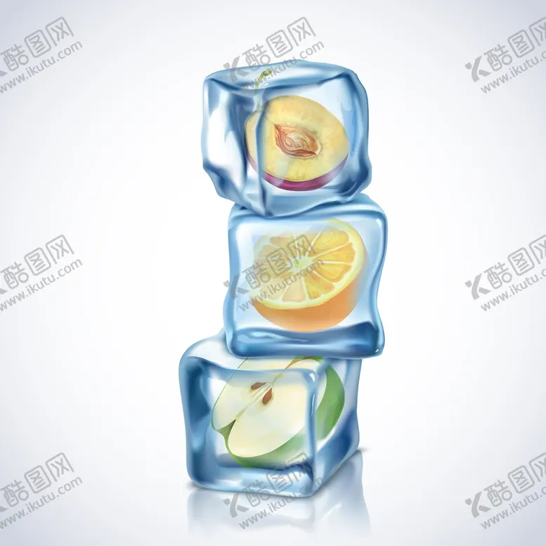 编号：65904709191647170423【酷图网】源文件下载-冰冻水果素材