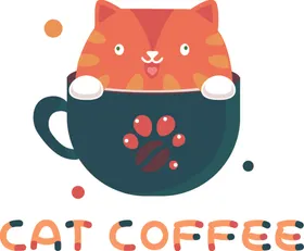 咖啡杯里的小猫