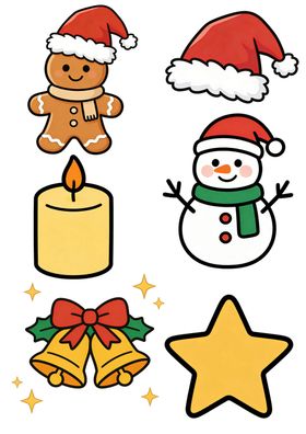 圣诞装饰图标集合