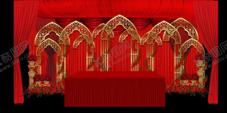编号：20948910291517157861【酷图网】源文件下载-红色婚礼设计背景图片