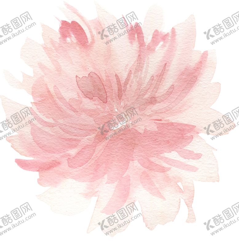 编号：68181001240546319485【酷图网】源文件下载-粉色水彩花朵