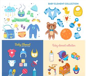 矢量婴儿用品