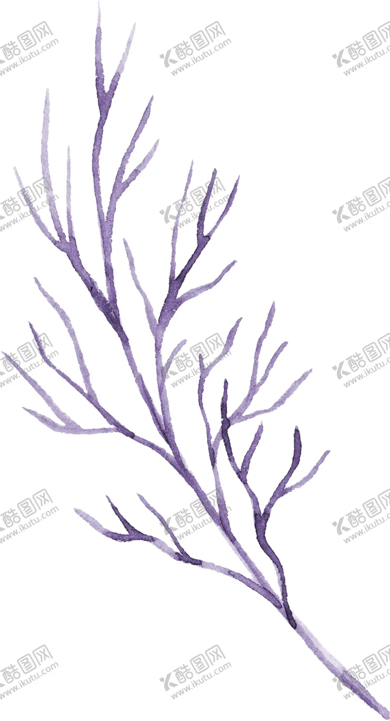编号：36136007011751175432【酷图网】源文件下载-水彩绘画花朵树枝装饰