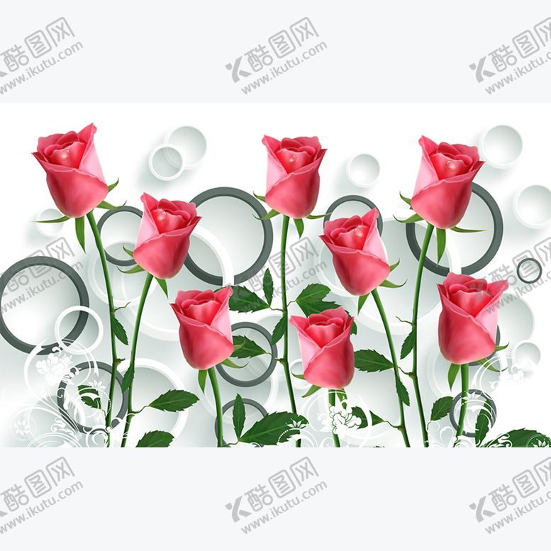 编号：54324901251804532188【酷图网】源文件下载-玫瑰背景墙