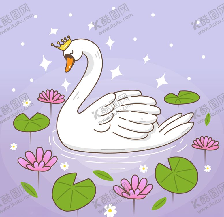 编号：26408710171235504447【酷图网】源文件下载-手绘矢量天鹅