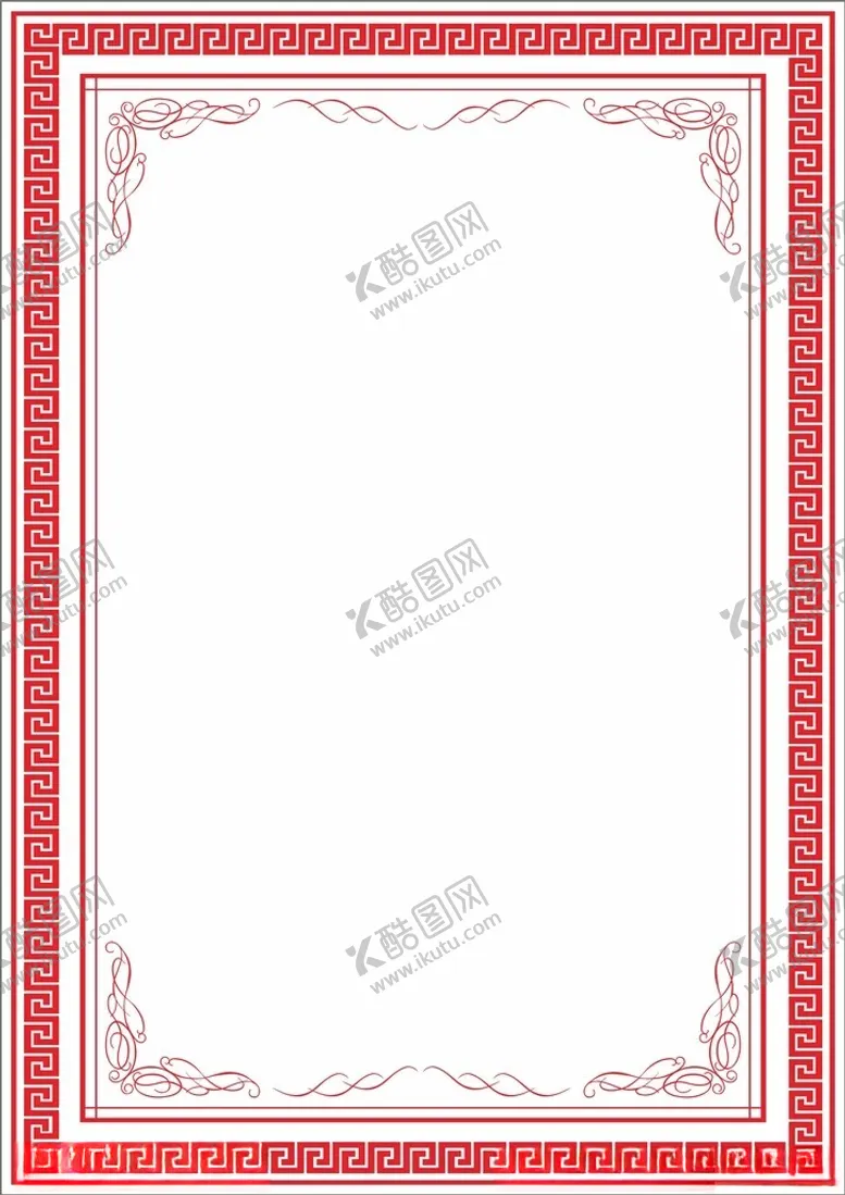 编号：49762202132230146244【酷图网】源文件下载-中国回纹边框