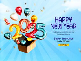 新年psdyear礼盒气球