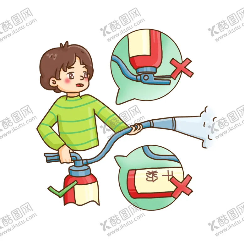 编号：41635106280930242633【酷图网】源文件下载-预防火灾人物卡通火警海报素材