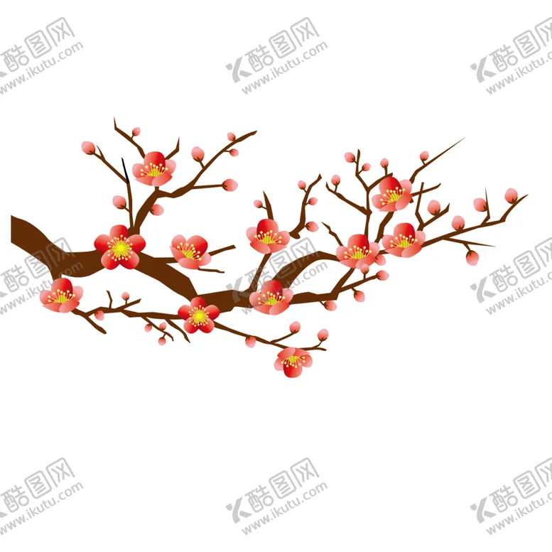 编号：22407905020359194925【酷图网】源文件下载-中国风水墨梅
