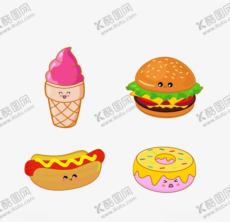 编号：74580510231804077119【酷图网】源文件下载-可爱食物