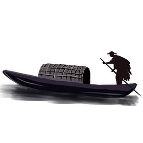 船素材中式素材划船
