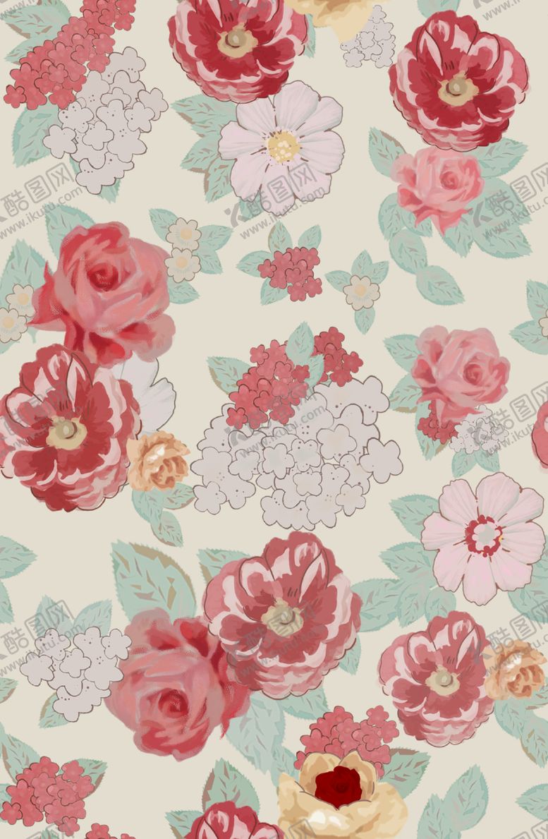 编号：40753812181921102820【酷图网】源文件下载-大牌复古花卉图案