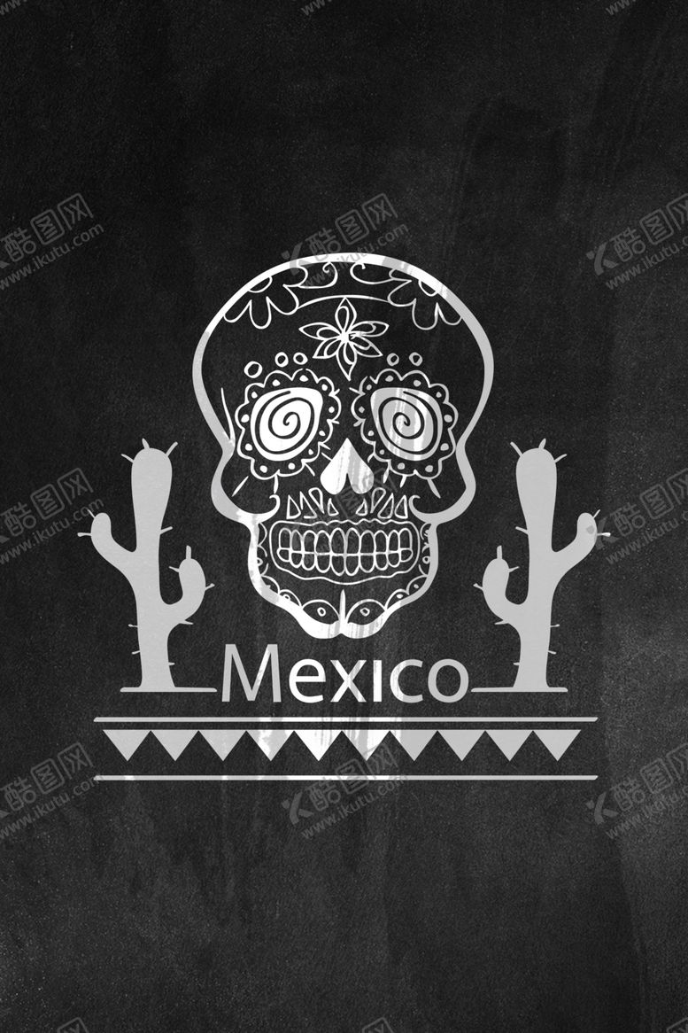 编号：69176010051234062563【酷图网】源文件下载-黑色骨髅