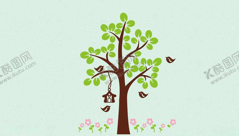 编号：40256410010640043066【酷图网】源文件下载-小树图案