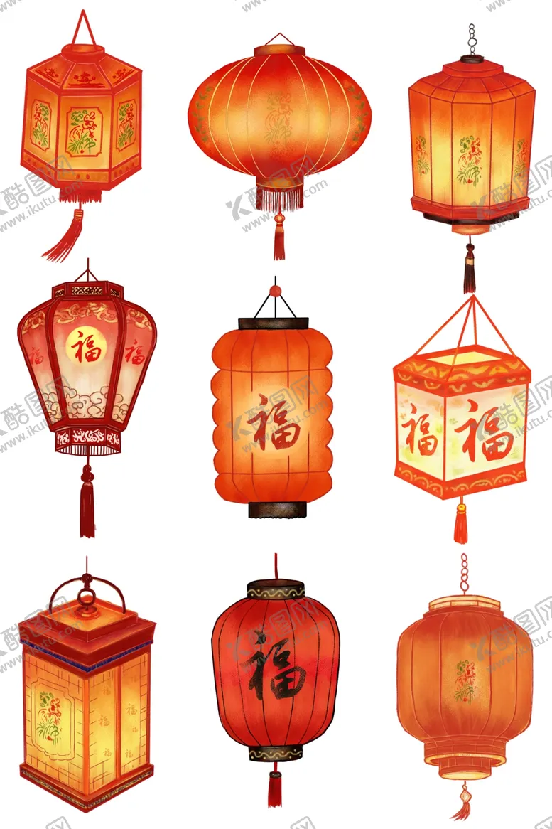 编号：29219002281050594492【酷图网】源文件下载-中式插画灯笼