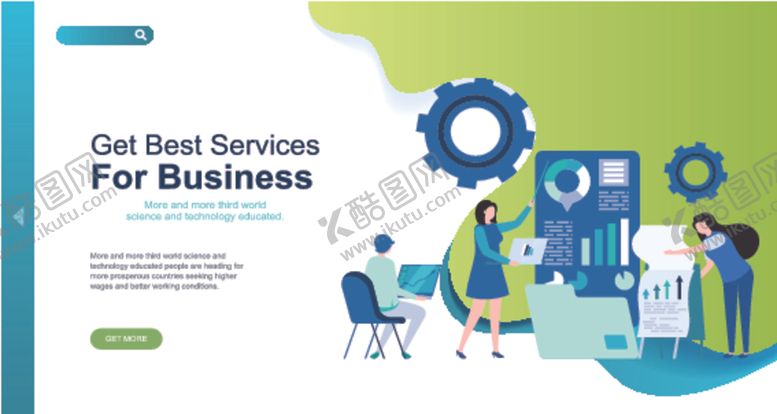 编号：10968409251543234911【酷图网】源文件下载-扁平化商务办公插画